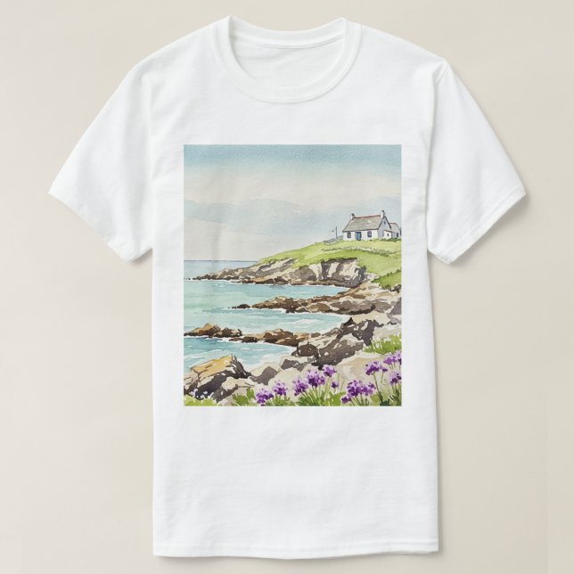 Camiseta Mar e praia (Frente do Design)