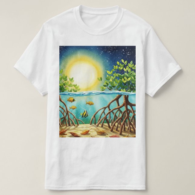 Camiseta Mar e praia (Frente do Design)