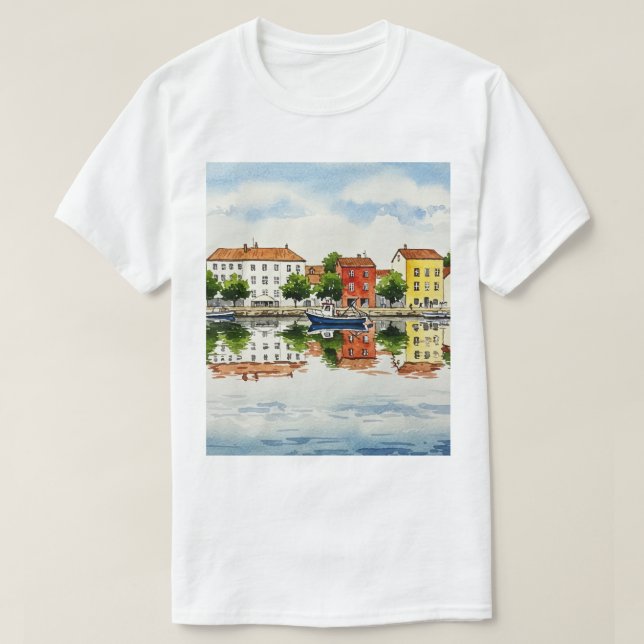 Camiseta Mar e praia (Frente do Design)