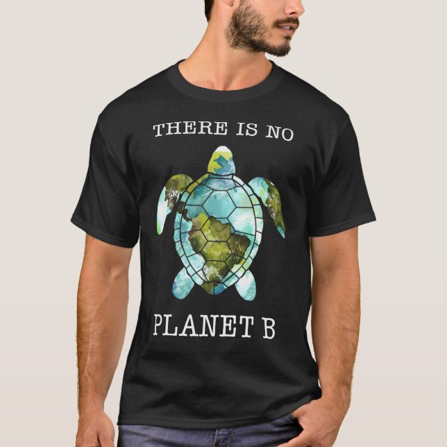 Camiseta Mar e Tartaruga Não Há Planeta B Tshirt Women Bla (Frente)