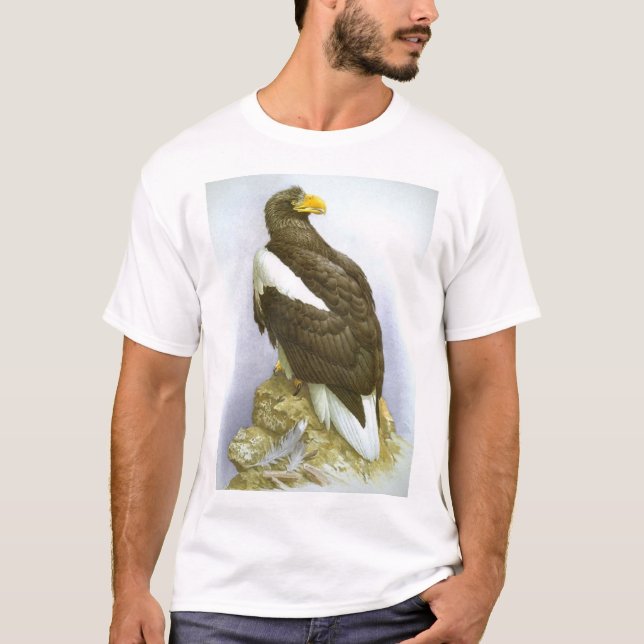 Camiseta Mar-Eagle de Steller, adulto mais velho (Frente)