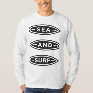 Camiseta Mar Minimalista e Design Surf - Oceano de Vintagem