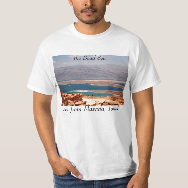 Camiseta Mar Morto, vista do t-shirt de Masada (Frente)