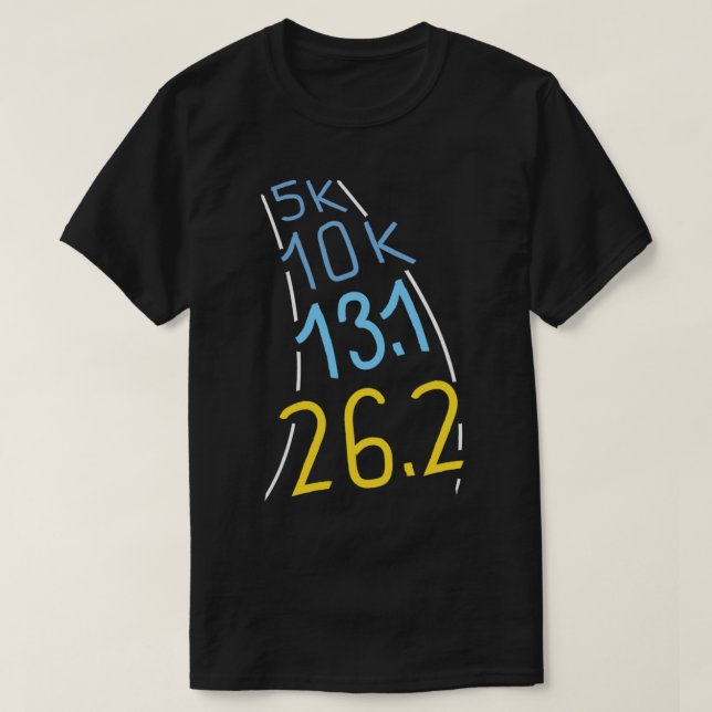 Camiseta Marathon Runner Gift 5k 10k 13.1 26.2 (Frente do Design)