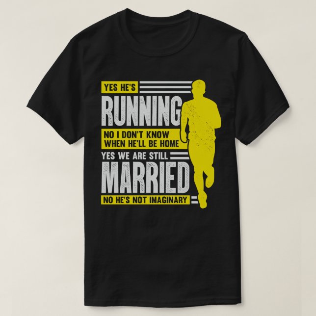 Camiseta Marathon Runners Wife Gift (Frente do Design)