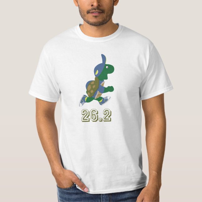 Camiseta Marathon Turtle Runner em Azul (Frente)