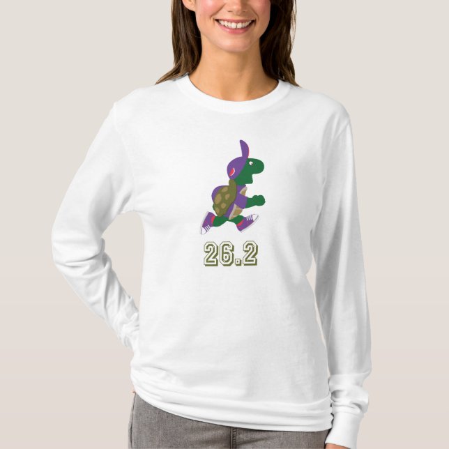 Camiseta Marathon Turtle Runner em Roxo (Frente)