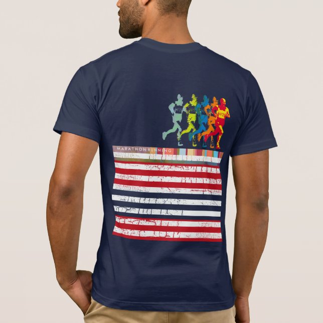 Camiseta maratona atlética (Verso)