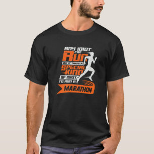 Camiseta Maratona Correndo Para Um Corredor De Maratona