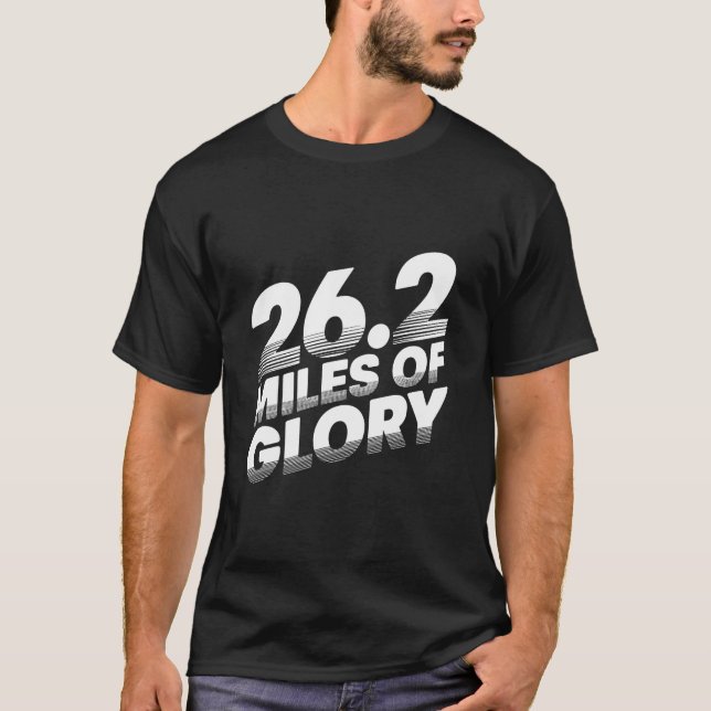 Camiseta Maratona de 26,2 milhas correndo (Frente)