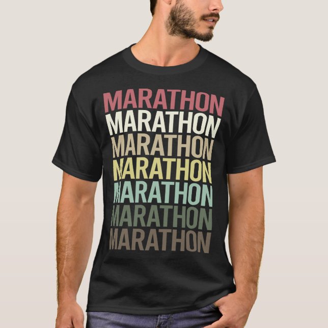 Camiseta Maratona de Texto Colorido (Frente)