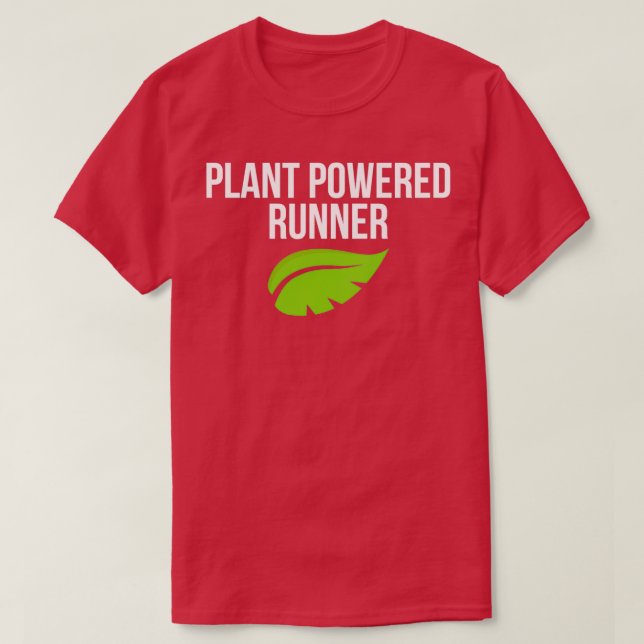 Camiseta Maratona de Trilha de Vegan em Planta Powered Runn (Frente do Design)