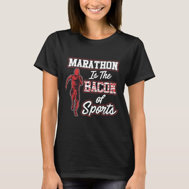Camiseta Maratona É O Bacon Da Maratona Esportiva Ao Lover  (Frente)