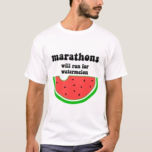 Camiseta Maratona engraçada da melancia (Frente)
