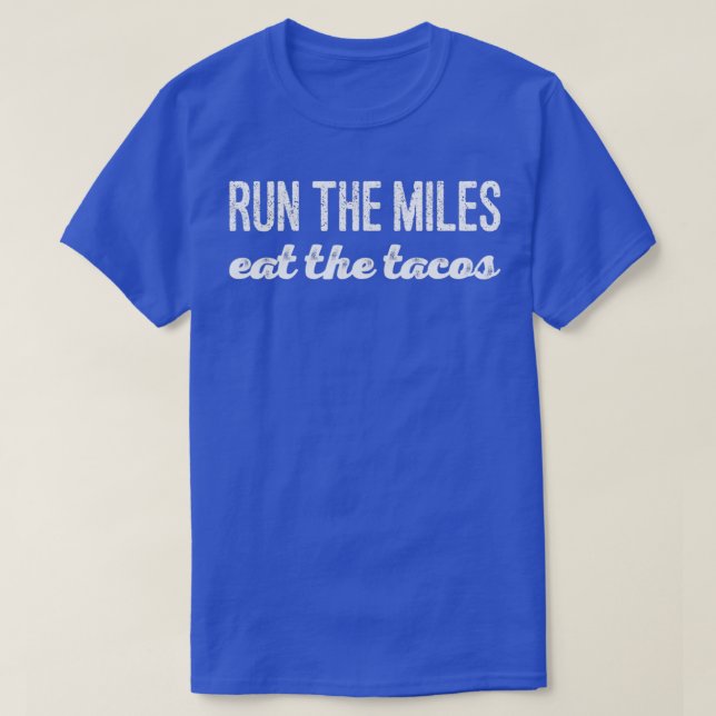 Camiseta Maratona Funny Runner Taco Foodie Gift (Frente do Design)