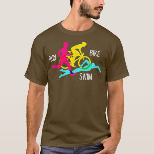 Camiseta Maratona natação de atleta desportiva Triathlon Ru