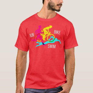 Camiseta Maratona natação de atleta desportiva Triathlon Ru