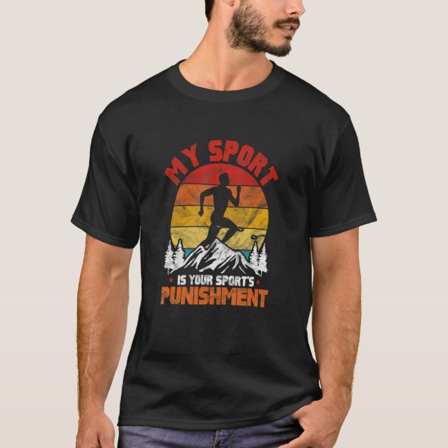 Camiseta Maratona Que Meu Esporte É Seu Punishmen Esportivo (Frente)