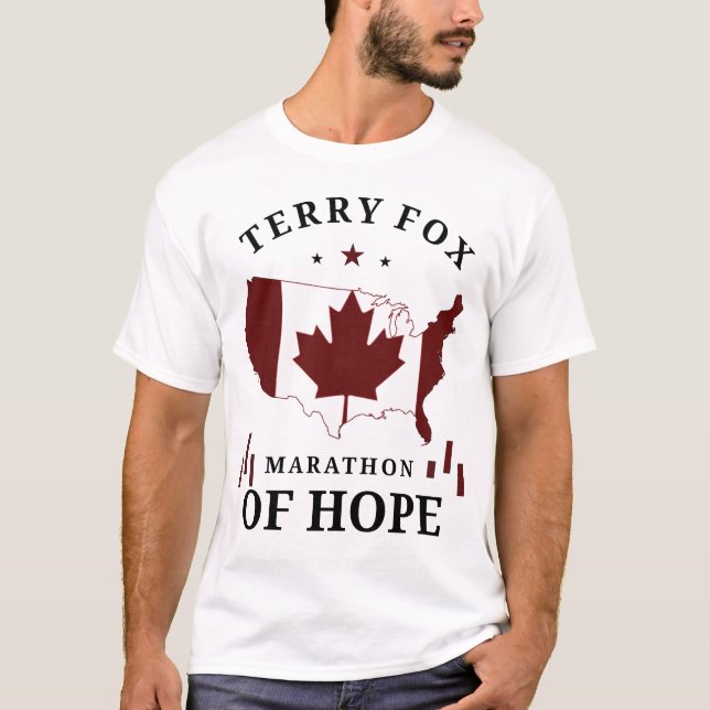 Camiseta Maratona Terry Fox da esperança Maratona do Canadá (Frente)