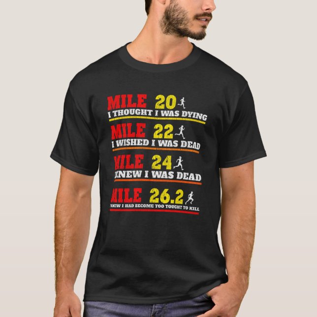 Camiseta Maratonista Engraçado Pensando Em Correr Piada (Frente)