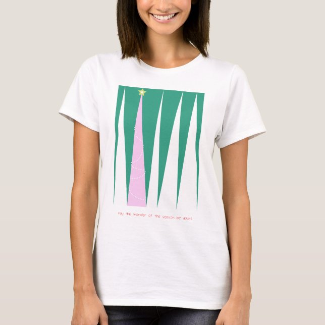 Camiseta Maravilha da Árvore de Natal da temporada (Frente)