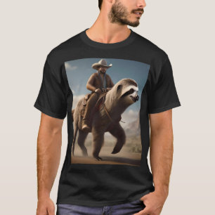 Camiseta "Maravilhas do Velho Oeste: Cowboy Montando um Cav