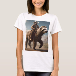 Camiseta "Maravilhas do Velho Oeste: Cowboy Montando um Cav