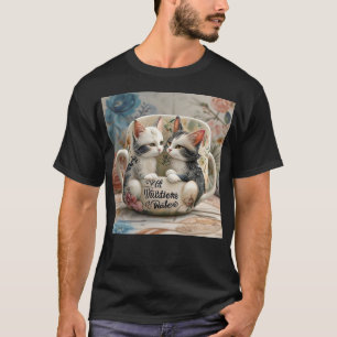 Camiseta Maravilhas dos Bigodes: Amizade Felina é Para Semp