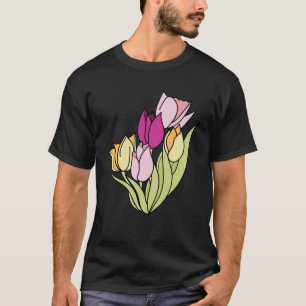 Camiseta Maravilhosa e adorável Primavera de Natureza Tulip