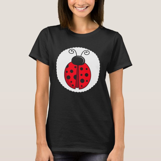 Camiseta Maravilhosa ladybird sortuda charme ladybug (Frente)