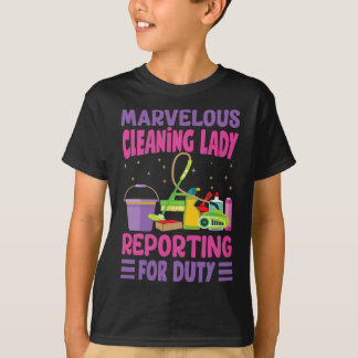 Camiseta Maravilhosa Senhora de Limpeza se Apresentando ao
