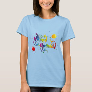 Camiseta Maravilhosa t-shirts de feliz aniversário, design,