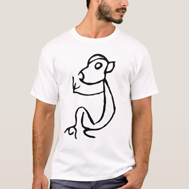 Camiseta Maravilhoso chinês Zodiac-Monkey-#001-03- (Frente)