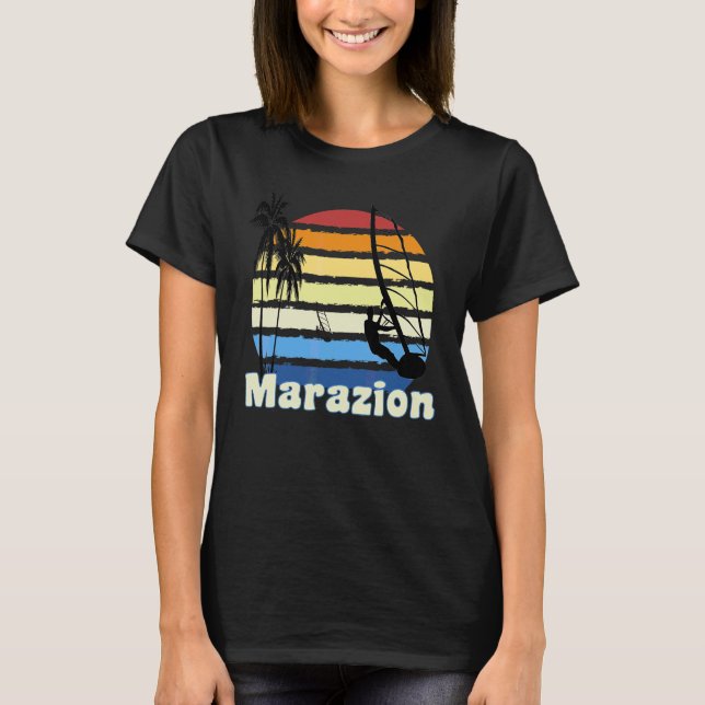 Camiseta Marazion Cornwall Windsurfing Praia de Windsurf (Frente)