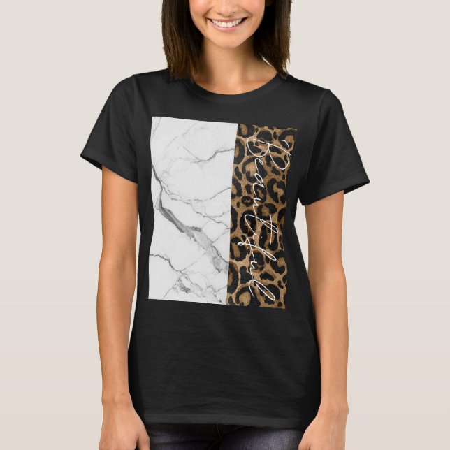 Camiseta Marble BeauBonito Leopard Print T-Shirt (Frente)