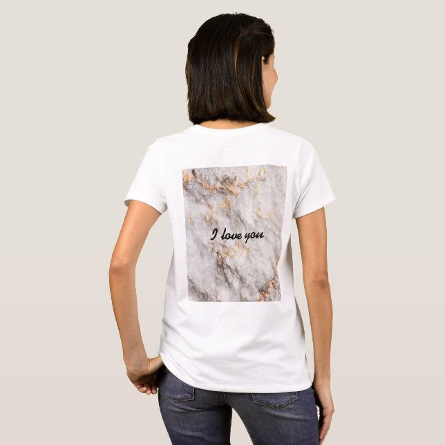 Camiseta Marble de Trendy (Parte Traseira Completa)