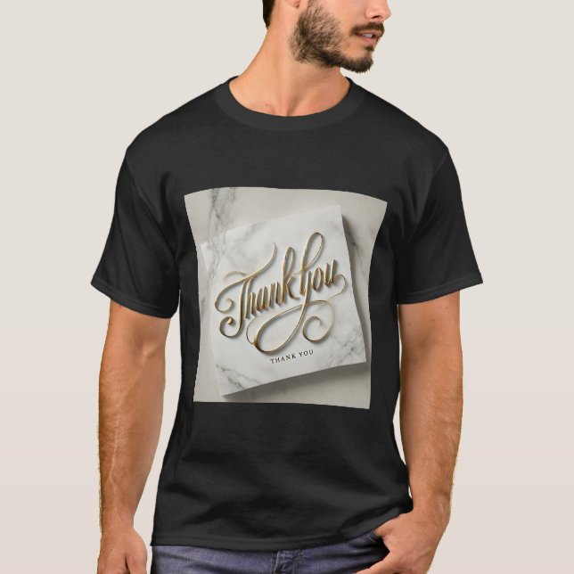 Camiseta Marble Dourado Obrigado Mens Tshirt (Frente)