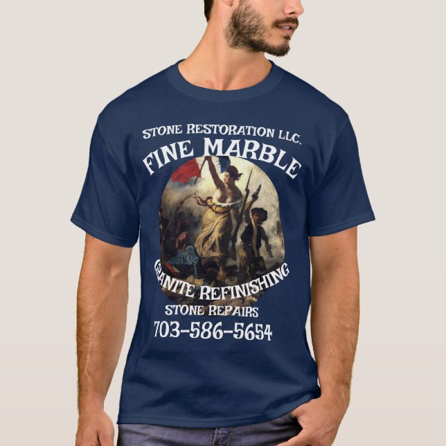 Camiseta Marble Granite Refinishing Repair 703-586-5654 VA (Frente)