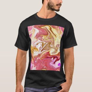 Camiseta Marble Magic: Design abstrato colorido