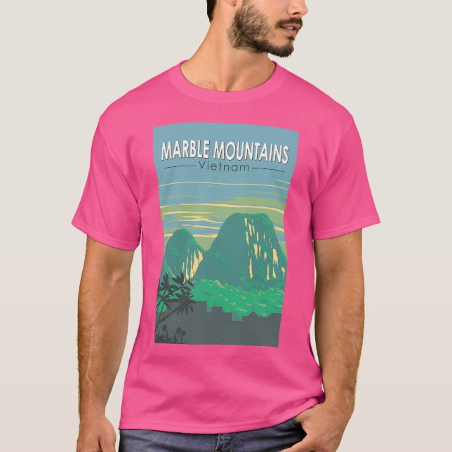 Camiseta Marble monta Vietnã Viagem Art Vintage Ativa (Frente)