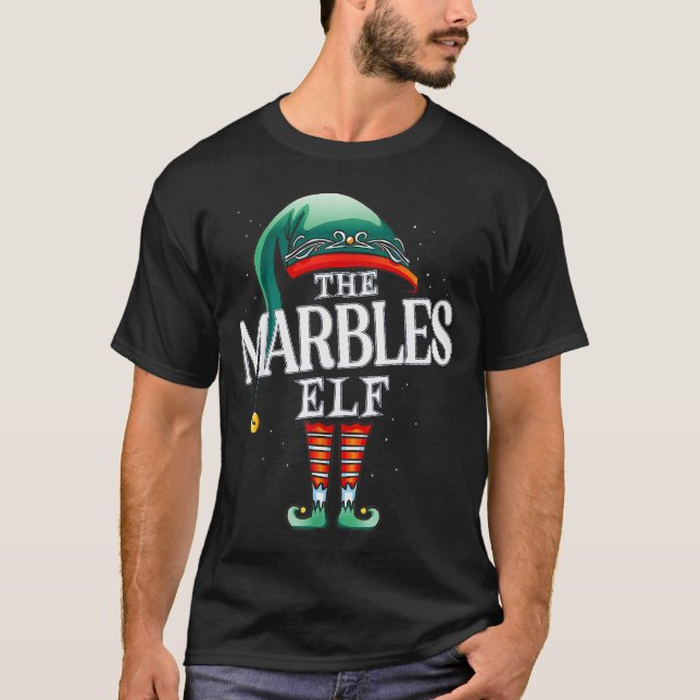Camiseta Marbles Elf Christmas Group Xmas Pajama Party  (Frente)