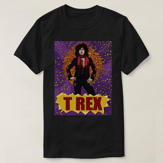 Camiseta Marc Bolan, T Rex fanart Clássico T-Shirt (Frente do Design)