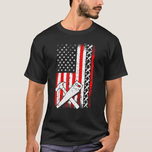 Camiseta Marca Americana Carpenter Handyman Woodworker Hamm (Frente)