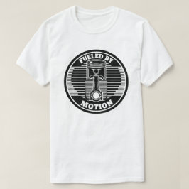Camiseta Marca Circular de Pistão Cinético Mecânico