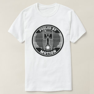 Camiseta Marca Circular de Pistão Cinético Mecânico