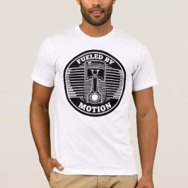 Camiseta Marca Circular de Pistão Cinético Mecânico