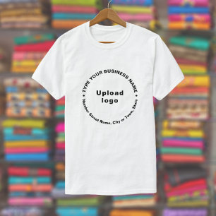 Camiseta Marca comercial no texto de padrão redondo em bran
