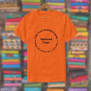 Camiseta Marca comercial no texto de padrão redondo em lara