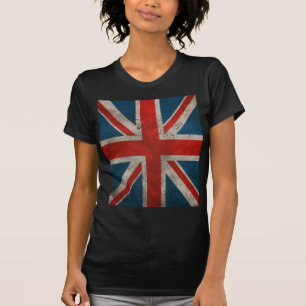 Camiseta Marca de bandeira da União Britânica Vintage Cl