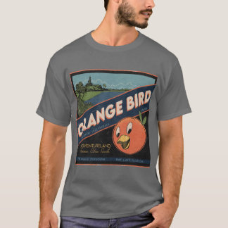 Camiseta Marca de Pássaro Laranja Citrus